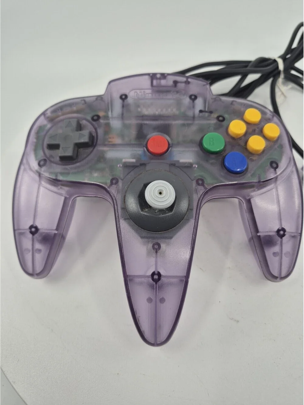 Authentic OEM Nintendo 64 N64 Atomic Purple Clear Controller Joystick Works Rare